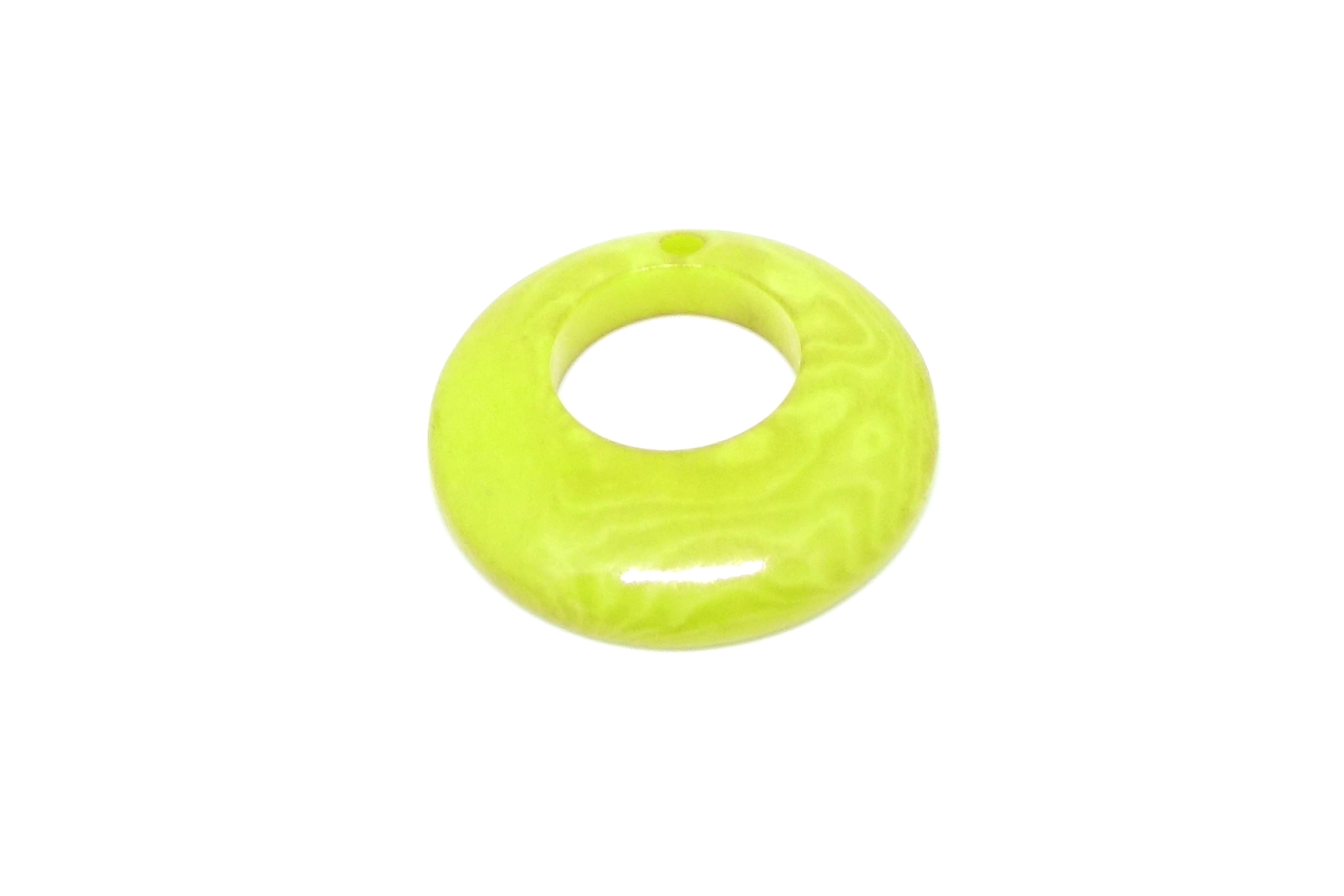 Perle tagua cercle jaune
