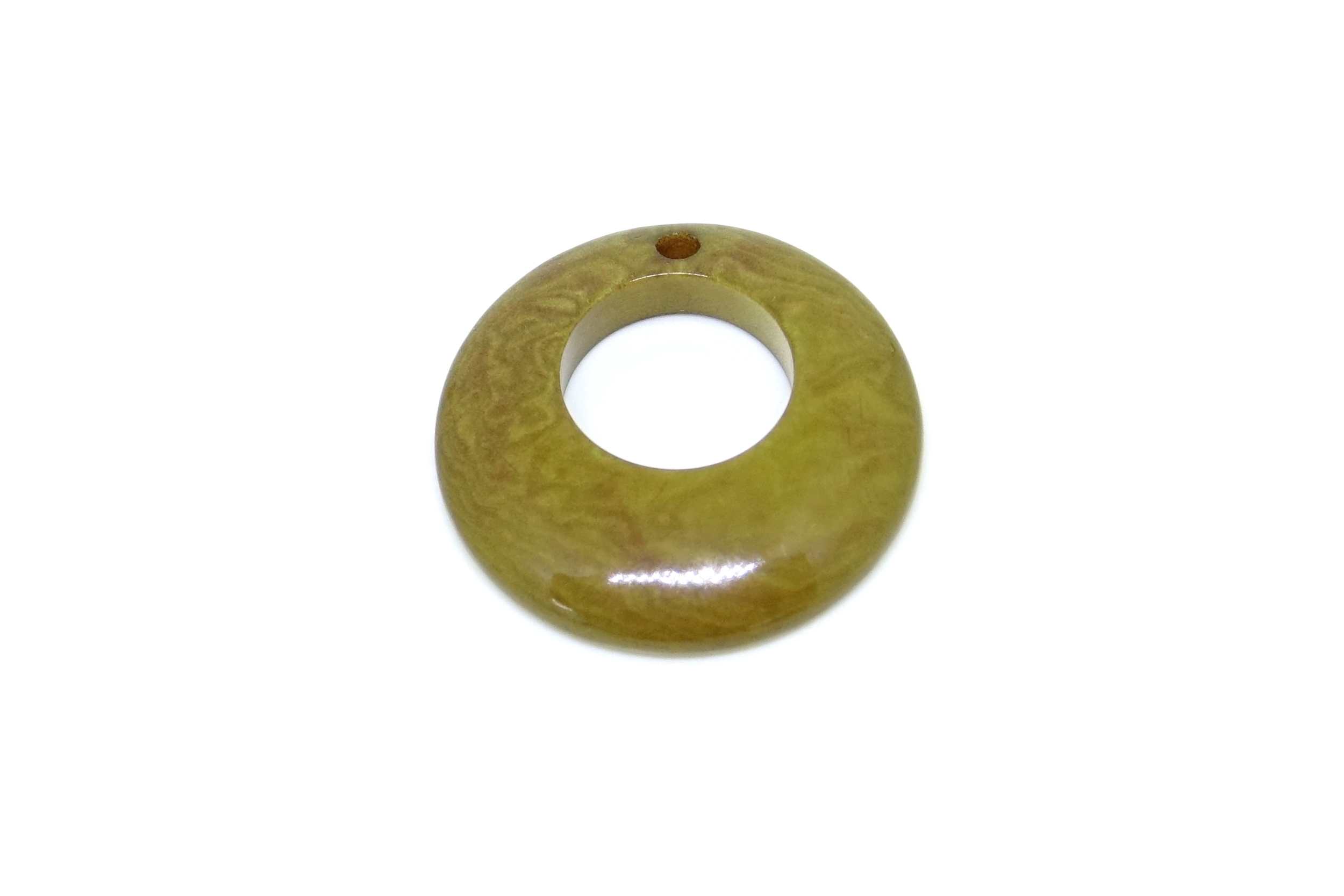 Perle tagua cercle marron clair