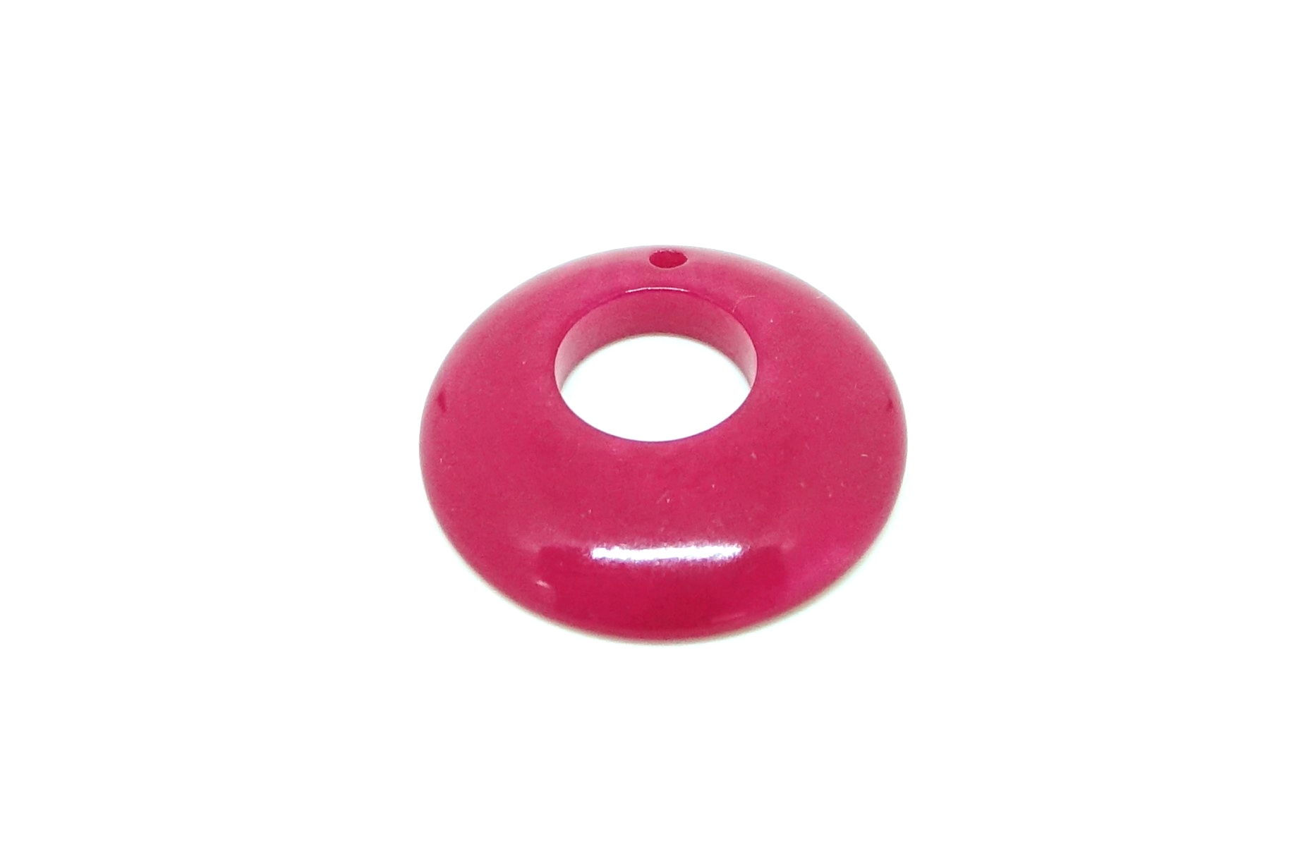 Perle tagua cercle fuchsia