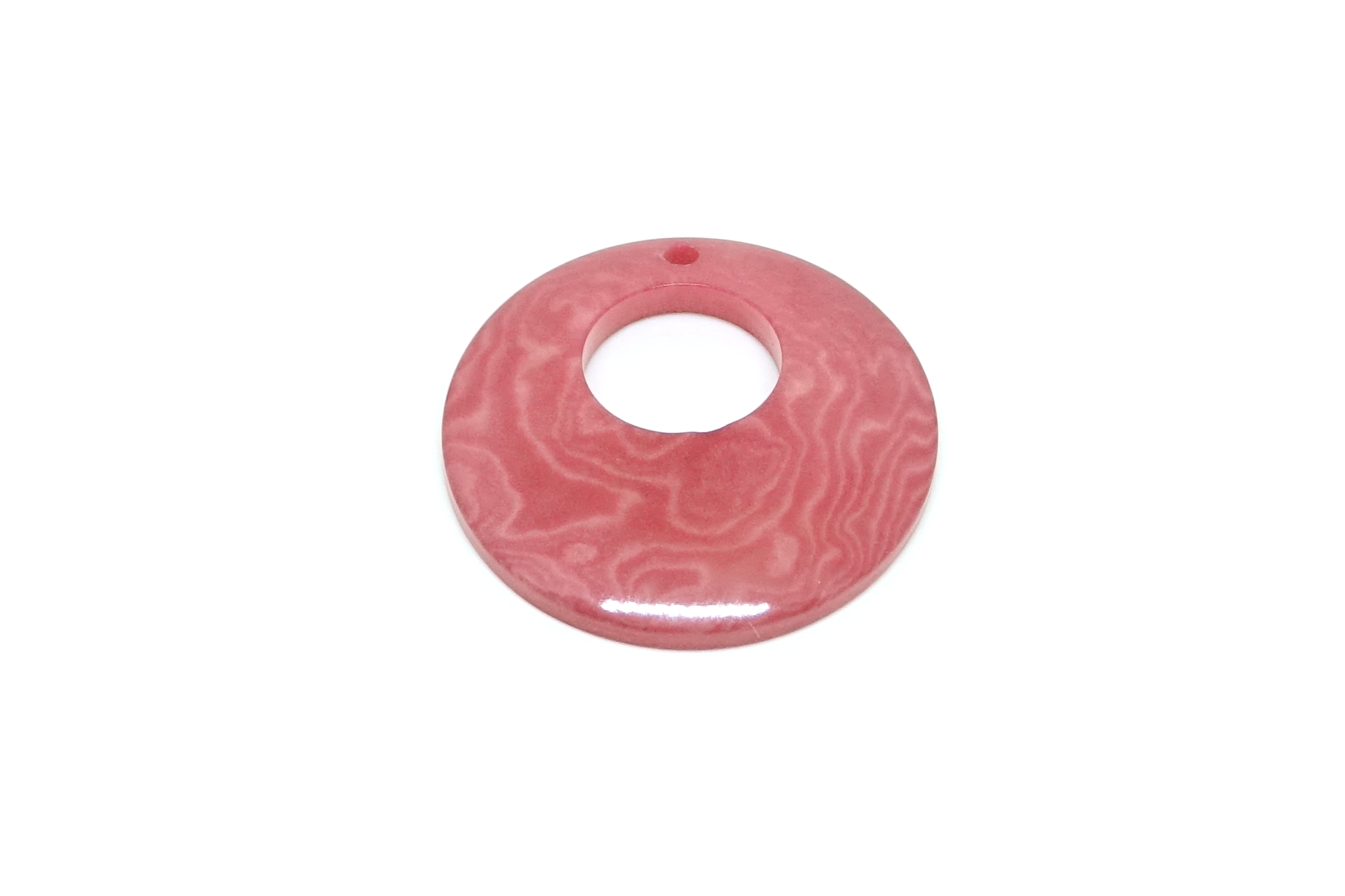 Perle tagua cercle rose