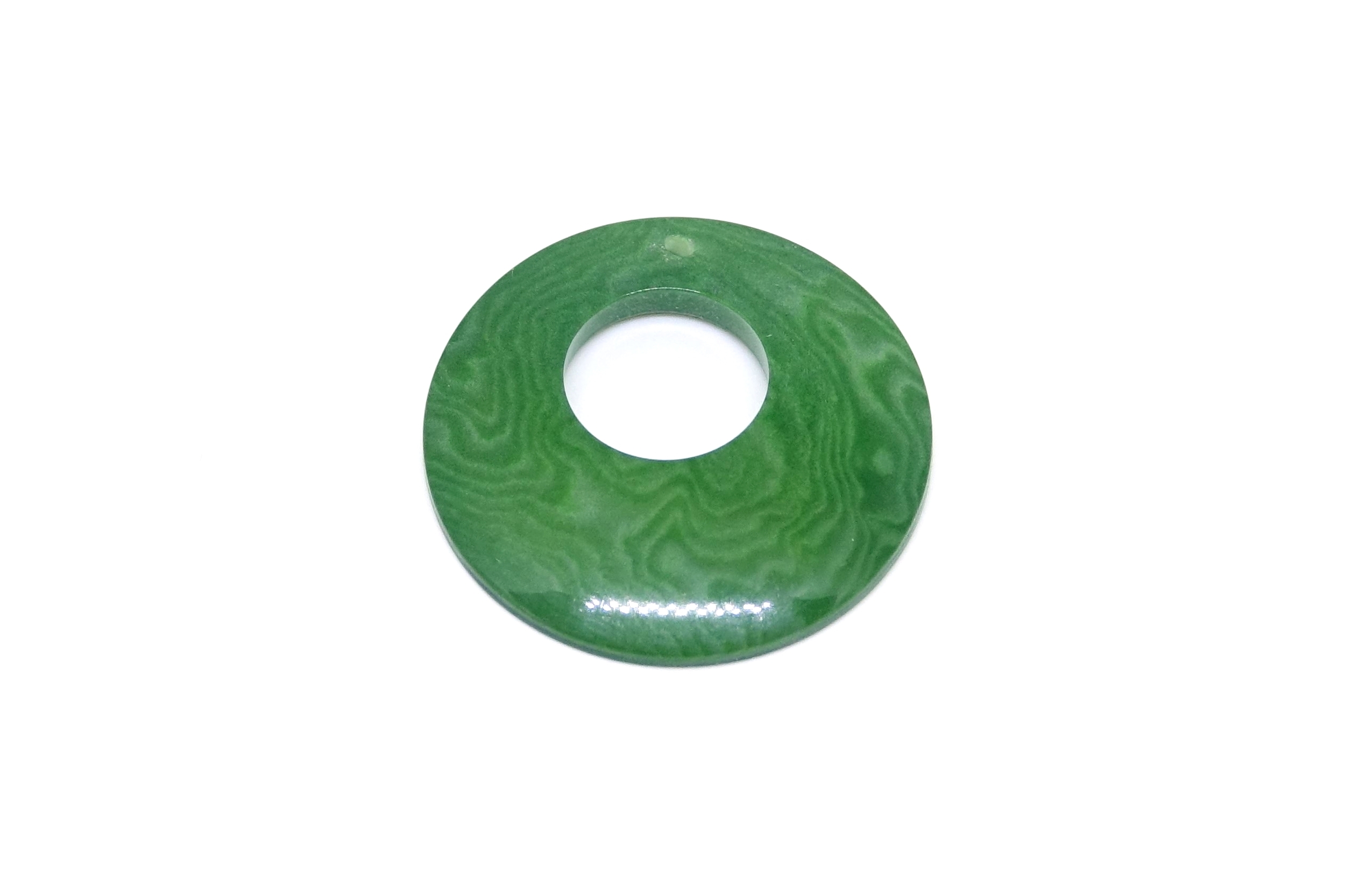 Perle tagua cercle vert foncé