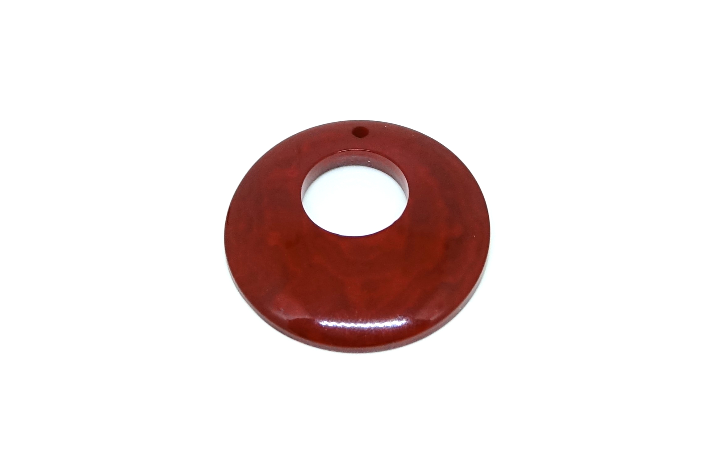 Perle tagua cercle rouge