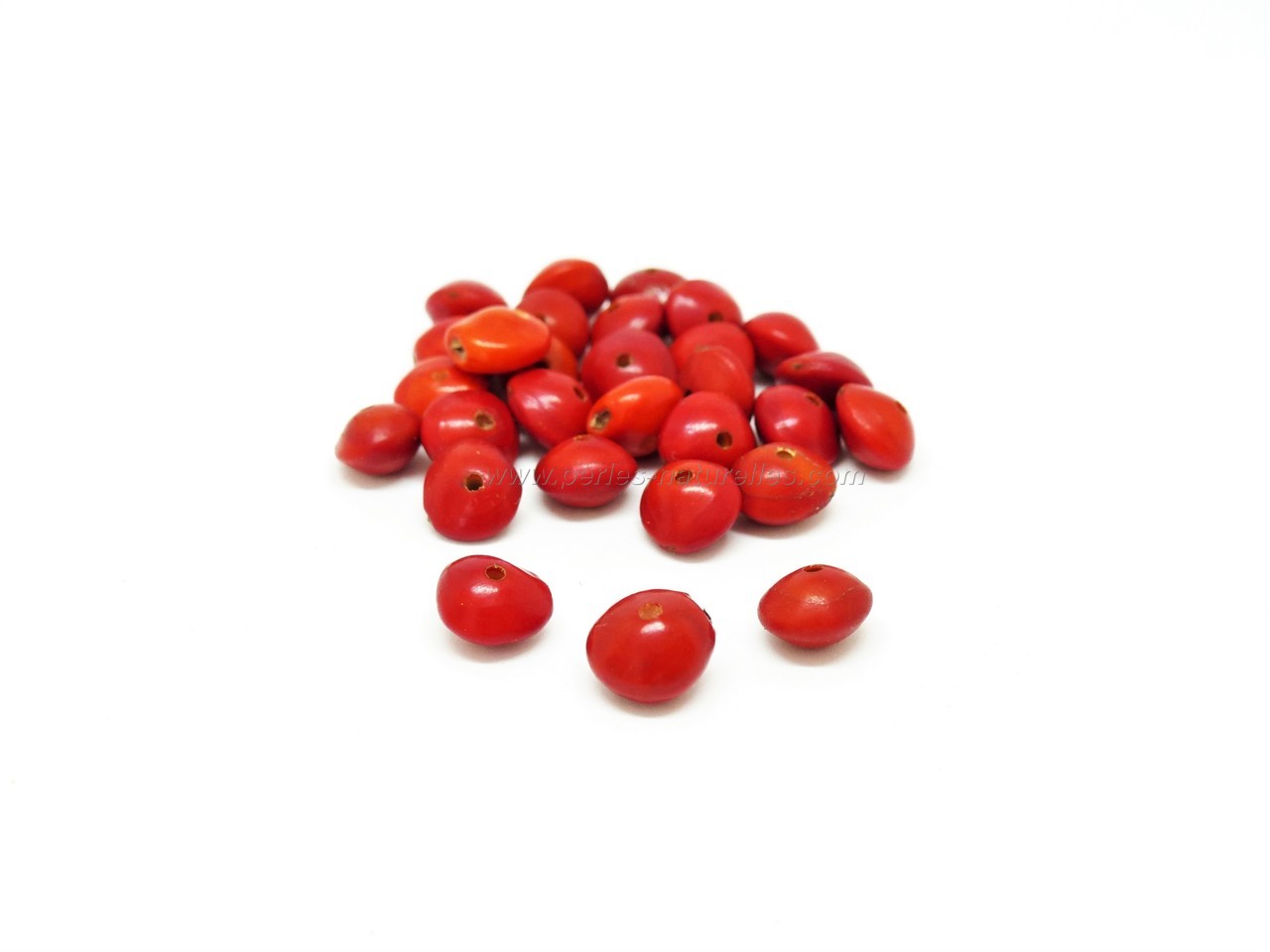 Perles graines rouge