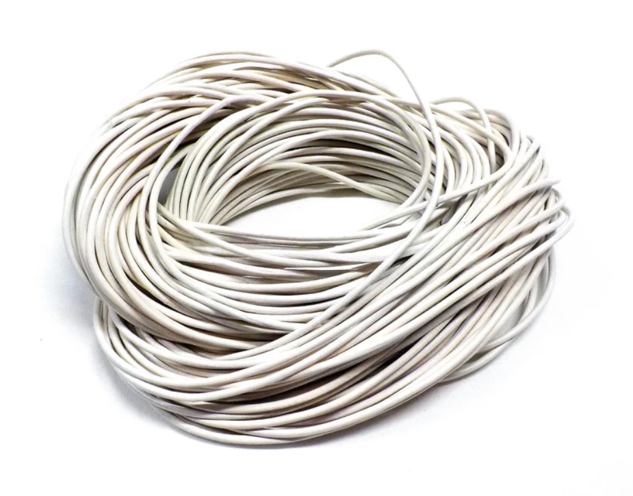 Cordon Cuir Blanc