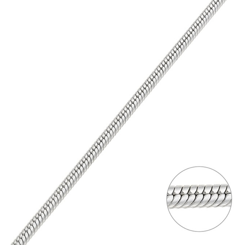 Chaine serpent argent
