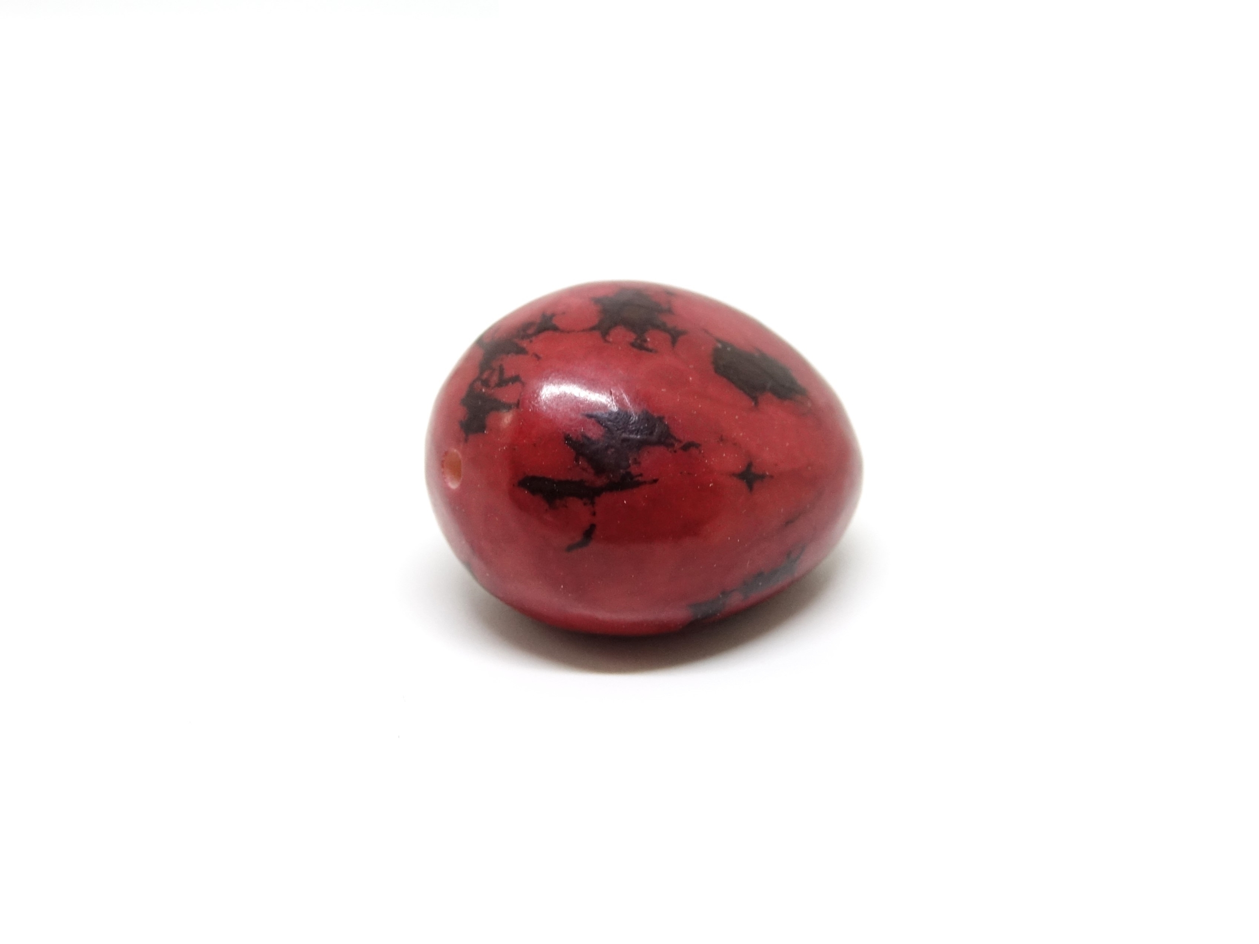 Tagua marbre rouge