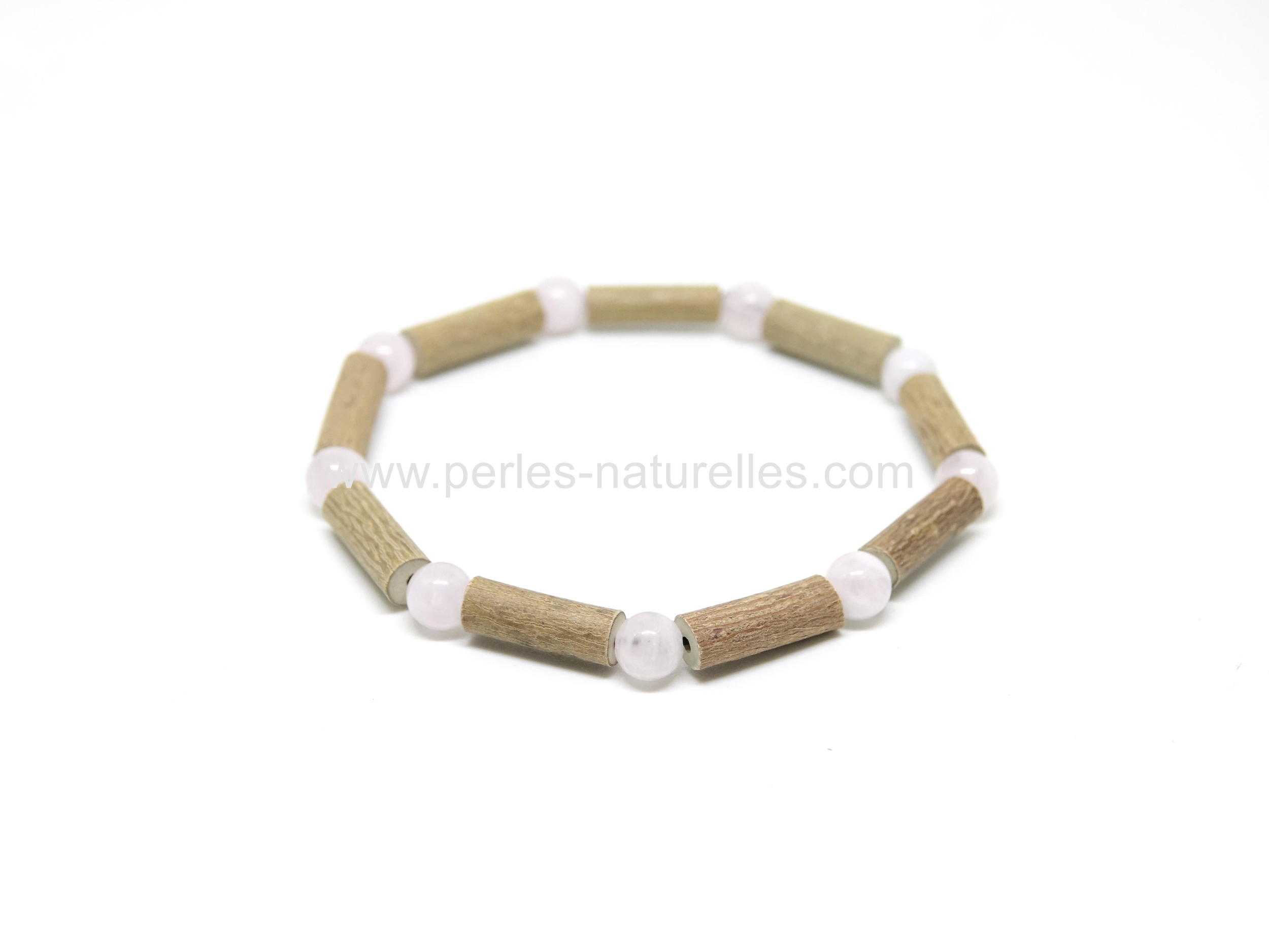 Bracelet Noisetier Quartz Rose