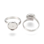 Bague cabochon acier inox