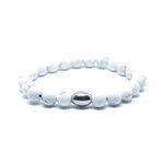 Bracelet Howlite avec intercalaire acier inox