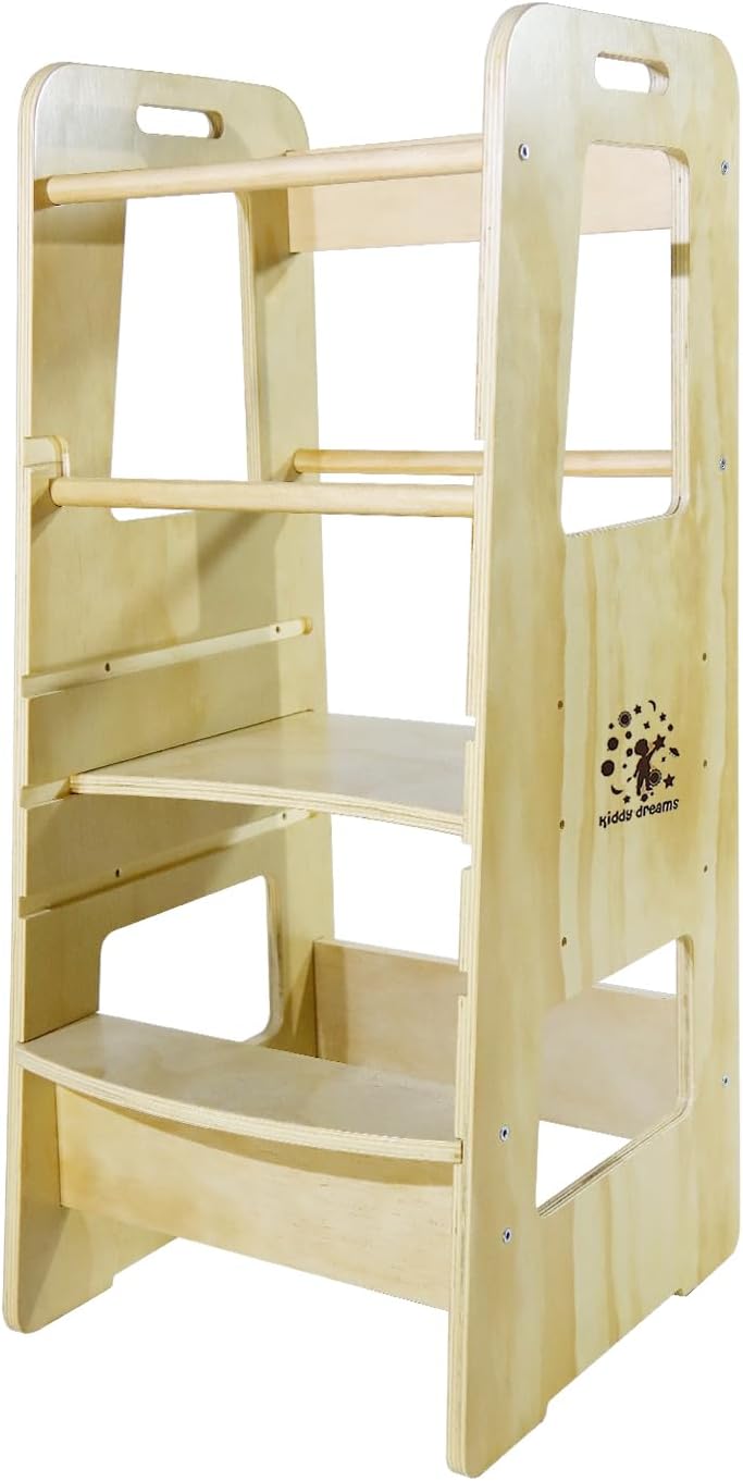 Tour d\'observation Montessori en bois naturel