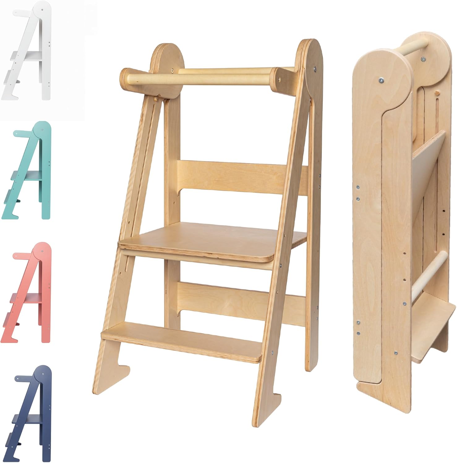 TOYBOX Tour Montessori pliable pour Enfants (bois naturel)