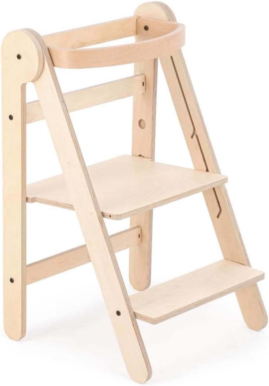 Tour d\'apprentissage en bois pliable et réglable Montessori