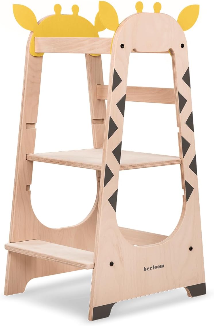 Tour d\'apprentissage Montessori en bois, Giraffe Tower