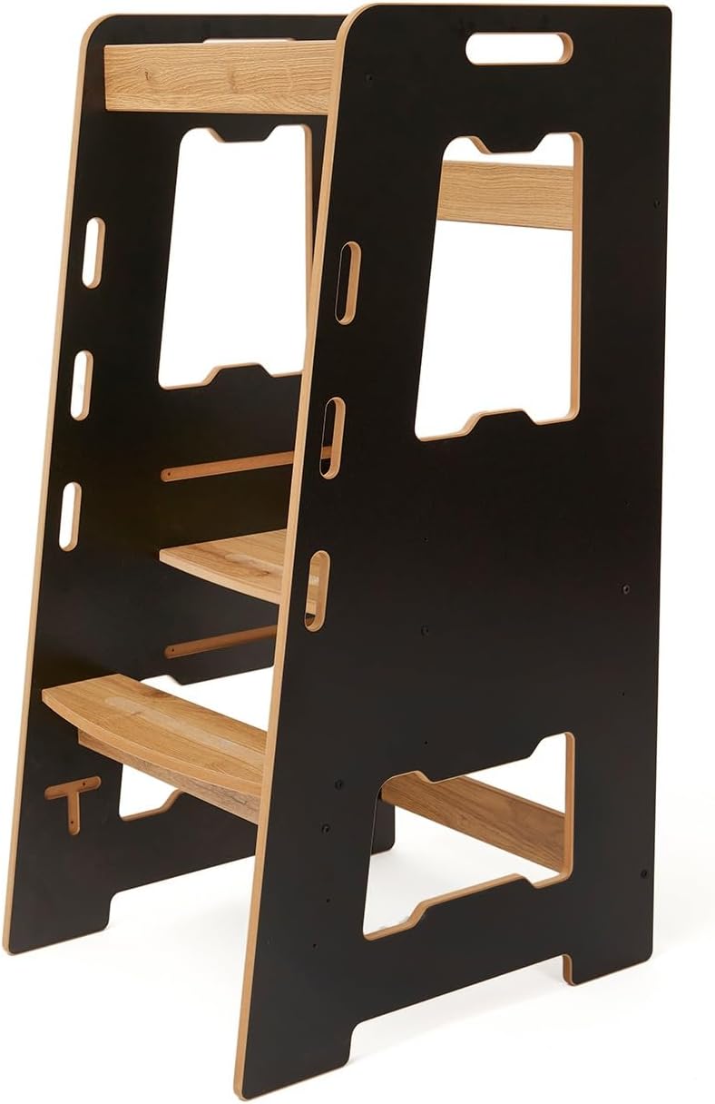 Minera Learning Tower - Tour d\'observation Montessori en bois naturel
