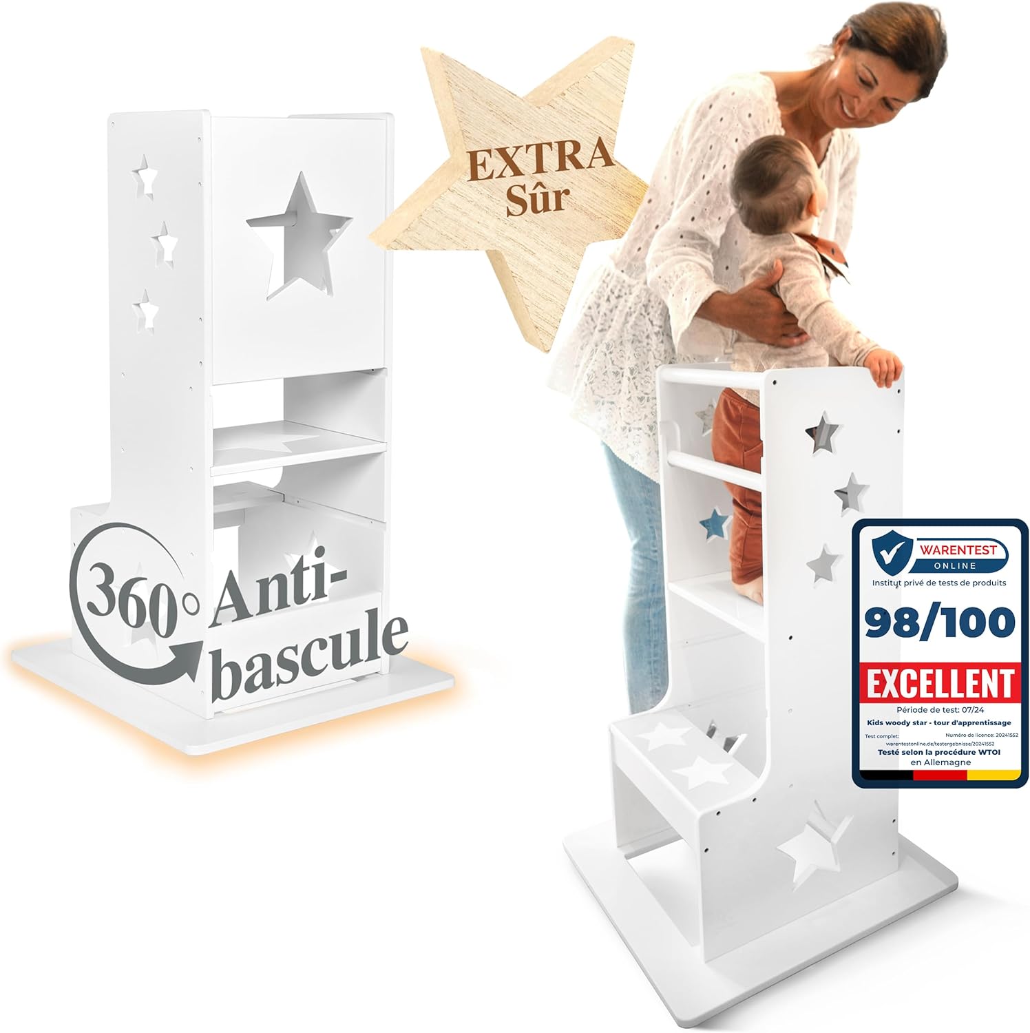 Tour d\'observation enfant antibascule Kids Woody Star