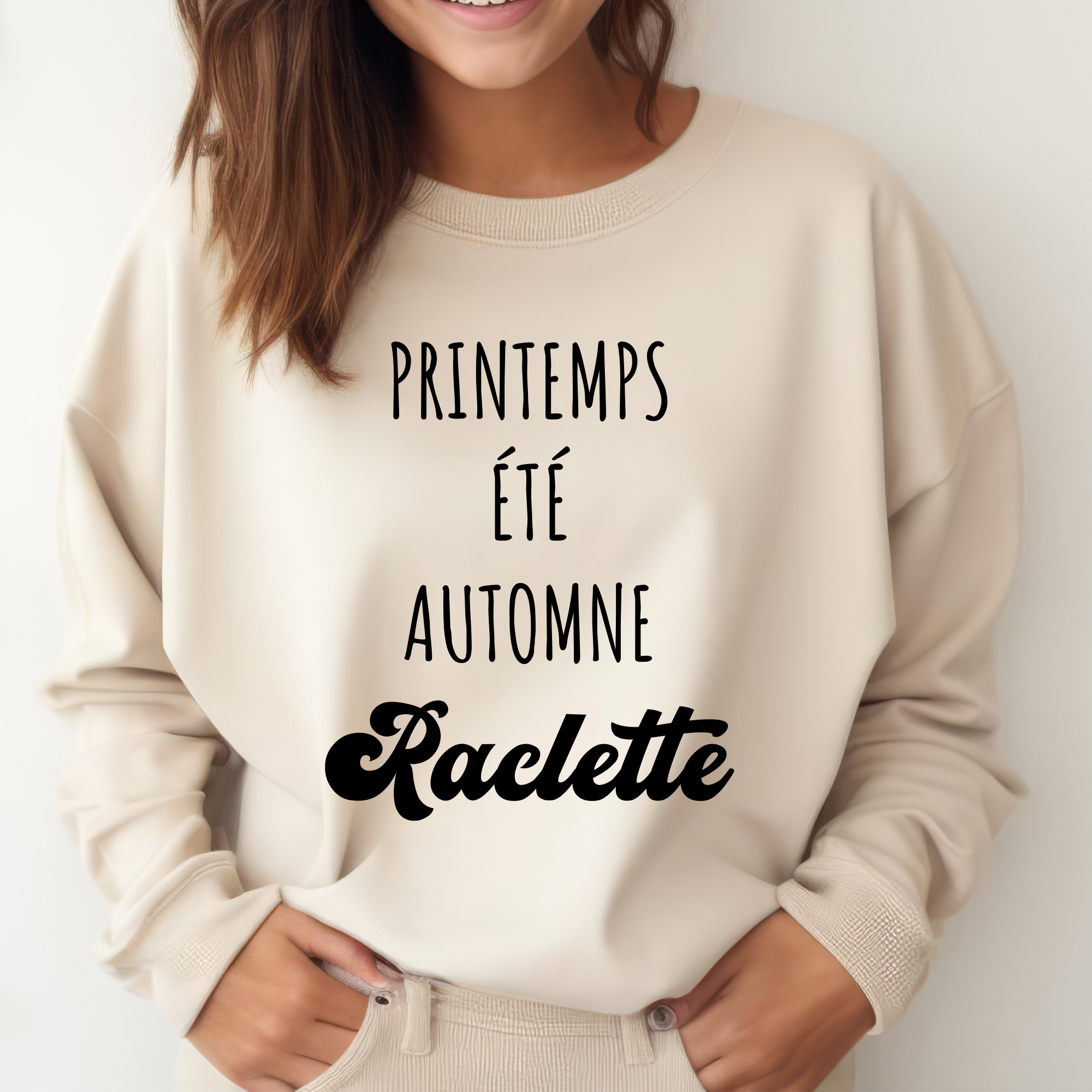 SWEAT FEMME RACLETTE