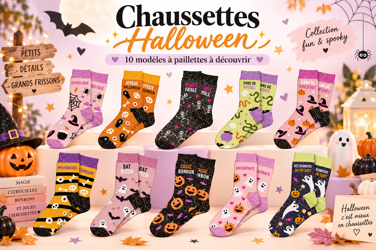 chaussettes halloween