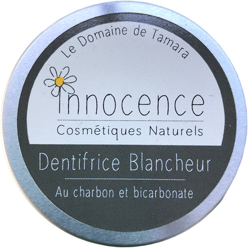 Dentifrice Blancheur au charbon végétal et bicarbonate certifié BIO COSMOS
