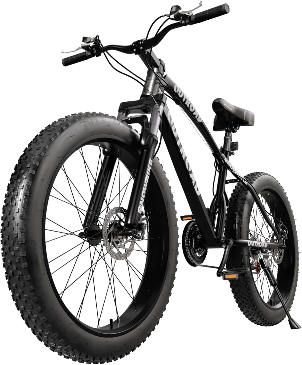 26 inch Fat/Normal Tire Mountain Bike, 21 Speed with Dual Front Suspension, Double Disc Brake and High Carbon Steel Frame Anti-Slip Bicycle, Mens and Womens