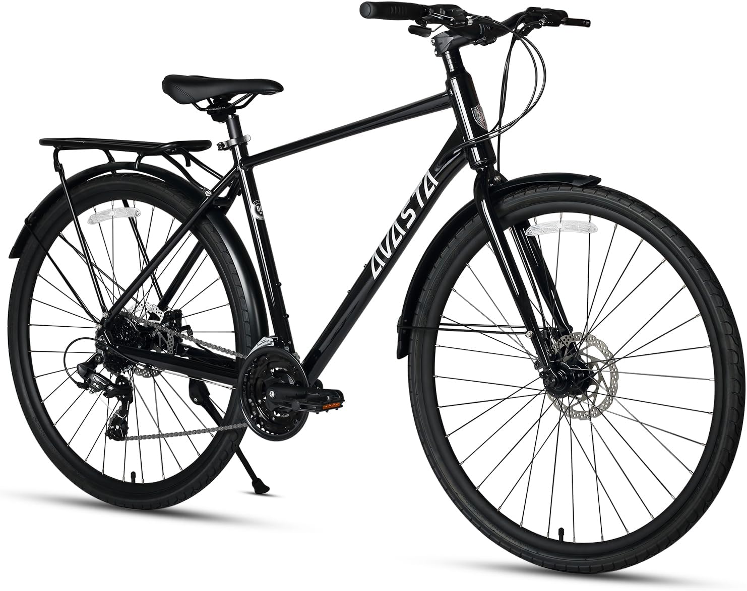 AVASTA Urans Nepture 700C Road Adult Hybrid Cycling Commuting Bike Bicycle, 24-Speed, Dual Disc Brakes, Multpile Colors for Men Woman Male Female