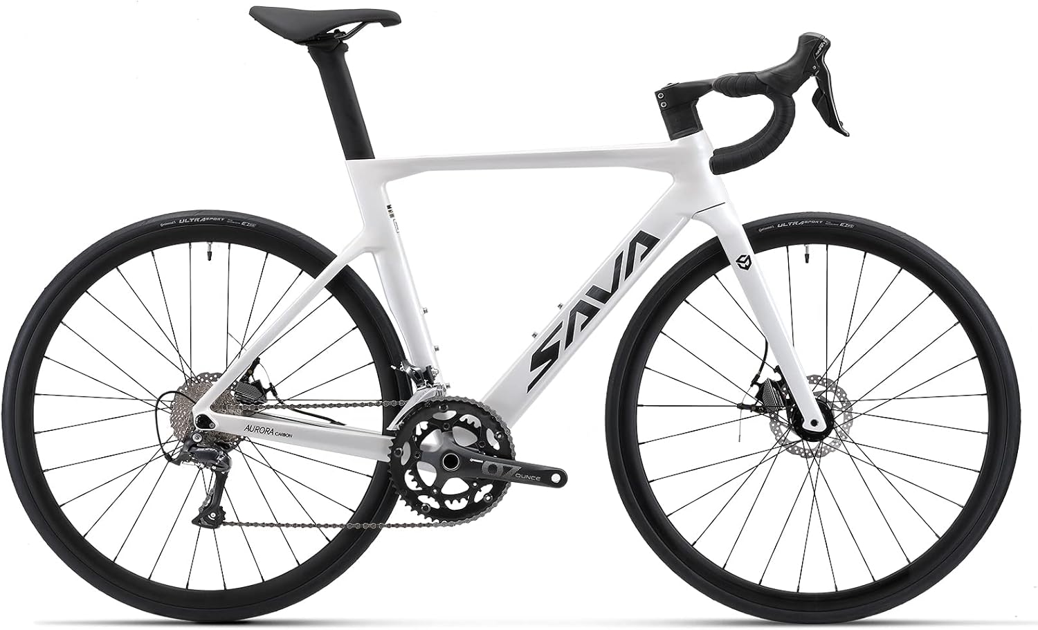 SAVADECK Carbon Disc Road Bike, Integrated Design Racing Bicycle Carbon Frame Carbon Fork with Shimano SORA R3000 Derailleur System 18 Speed Disc Brake Road Bike for Men or Women.