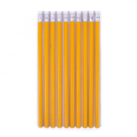 10-crayons-a-papier-hb-gomme-classique-moyen-fourniture-scolaire-etudiant