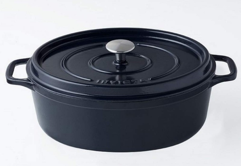 Cocotte ovale bleu Réglisse d.35cm 8.5l
