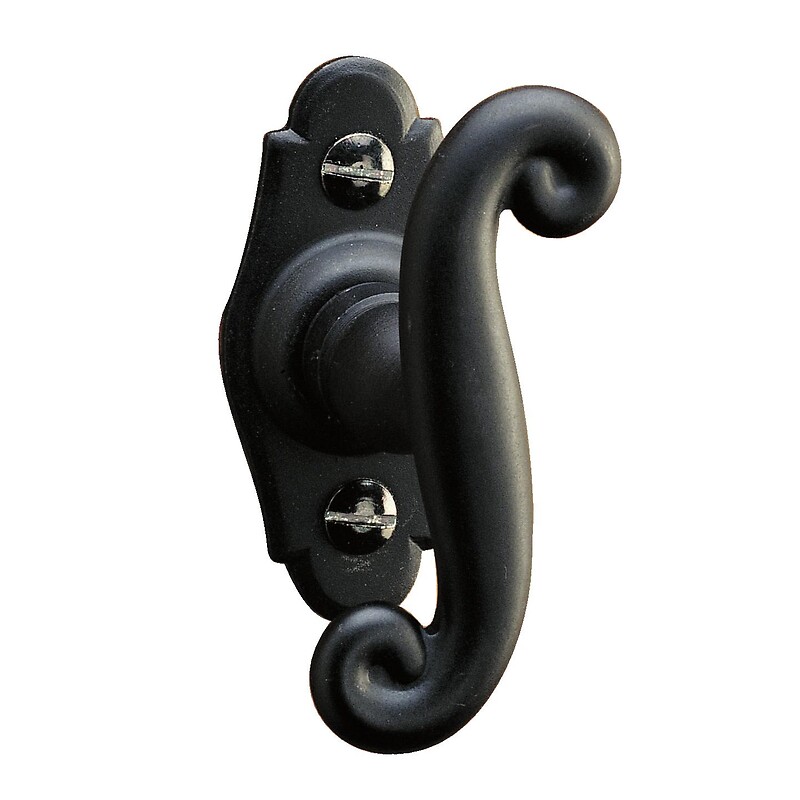 BOUTON CREMONE FER FORGE AQUITAINE EPOXY NOIR