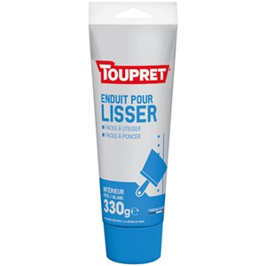TOUPRET ENDUIT PÂTE DE LISSAGE EN TUBE AVEC BOUCHON SPATULE 330 G