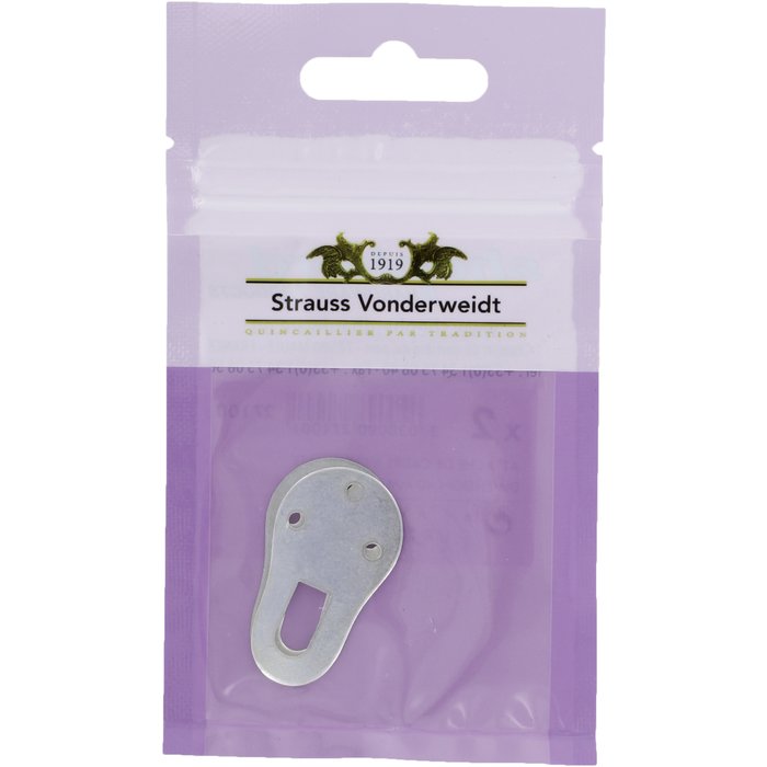 Attache cadre acier - 40 x 24 mm - Lot de 2 - STRAUSS