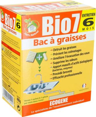 Entretien des bacs à graisse Bio 7 6mois 480g