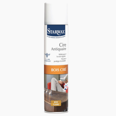 Cire Antiquaire Bois ciré Bois Clair Aérosol 300ml STARWAX
