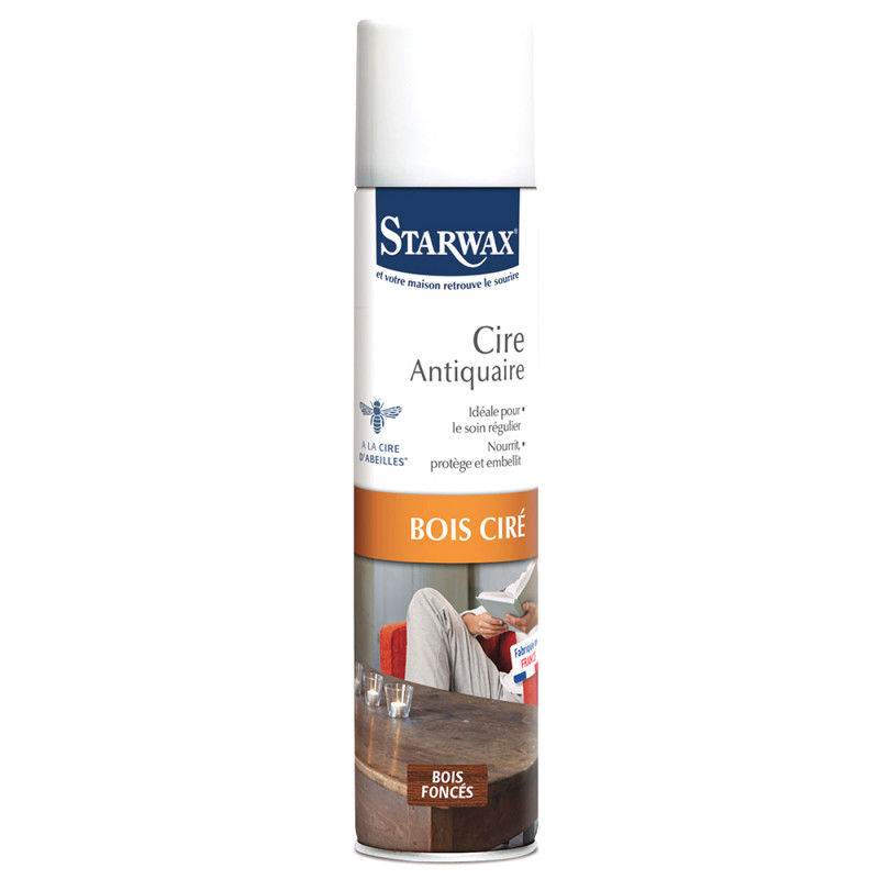 Cire antiquaire aérosol bois ciré foncé STARWAX