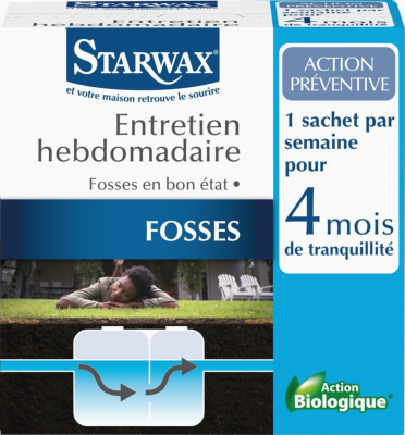Entretien Fosses Hebdomadaire 4 mois x18 sachets de 25g STARWAX