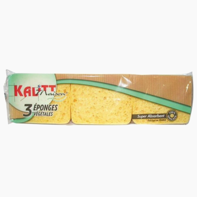 Lot de 3 éponges végétales n°2 KALITT
