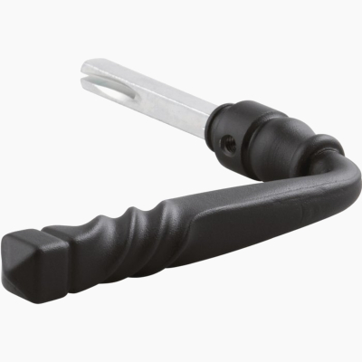 Béquille de porte simple acier noir - Carré 7 mm - Armorique