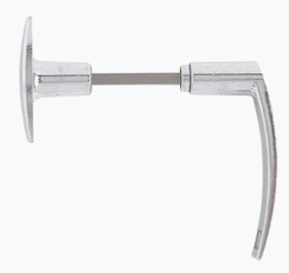 BOUTON ET BEQUILLE ALUMINIUM POLI 6X80 86C6