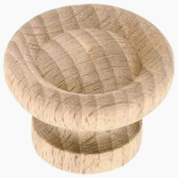 VYNEX - Bouton hêtre brut - D: 30 mm