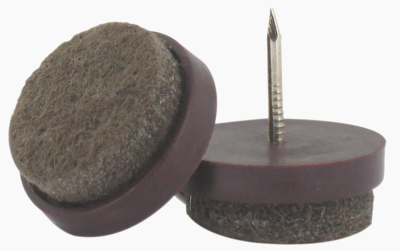 PATIN FEUTRE 24MM POINTE A CLOUER MARRON
