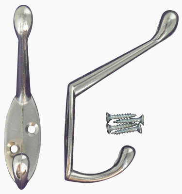 PORTE-MANT DBL P/2 CHROME B070