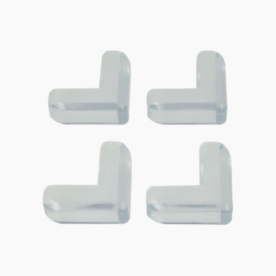Lot de 4 coins de table adhésifs transparents
