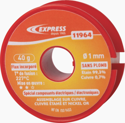 CARTOUCHE SOUDURE ÉTAIN ELEC 40G D1MM