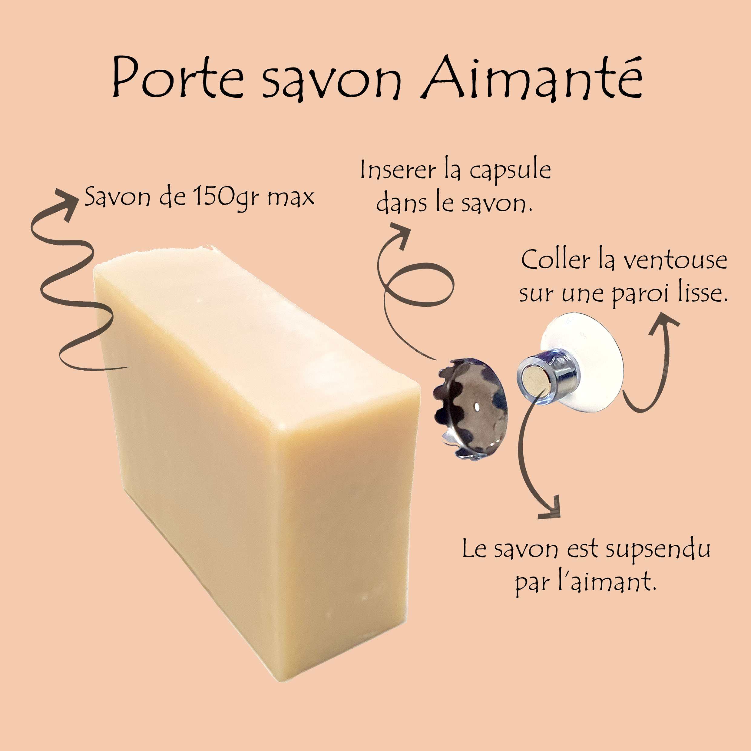 Porte savon aimanté T