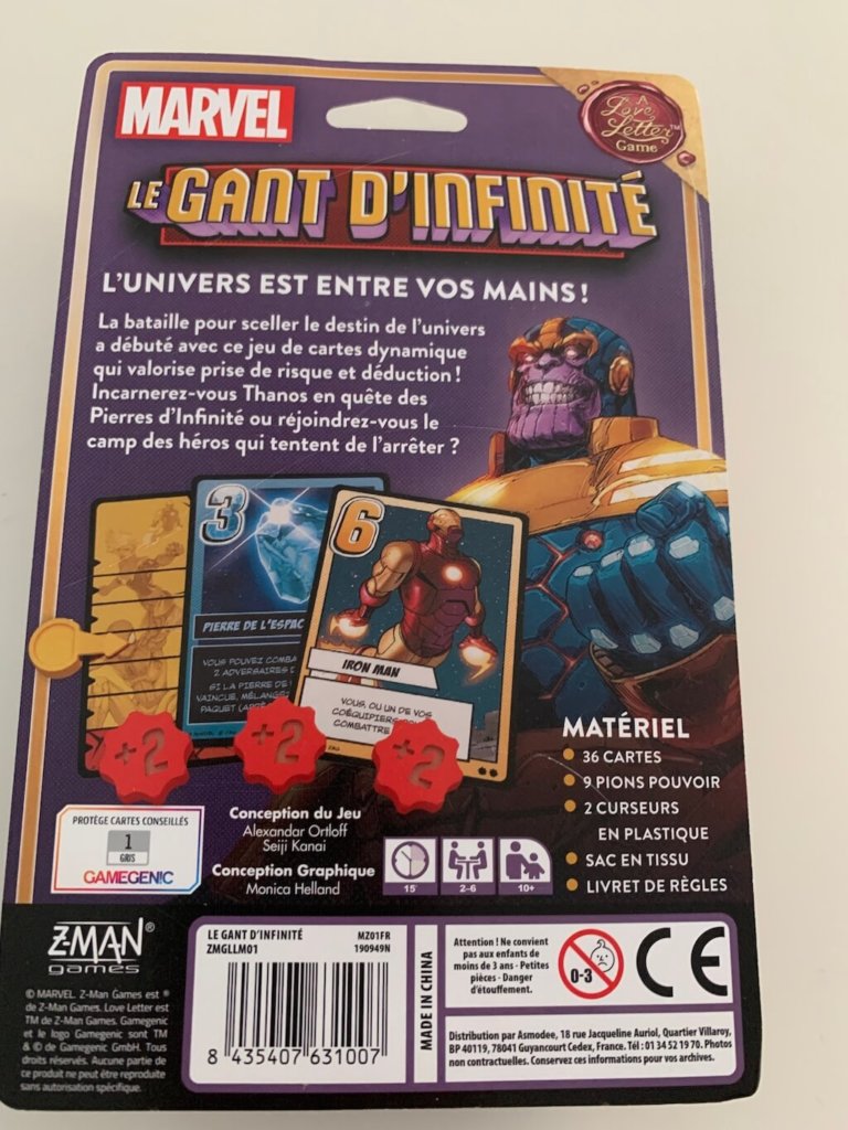 le gant dinfinité dos