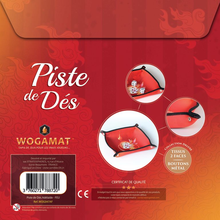 piste de dés feu dos