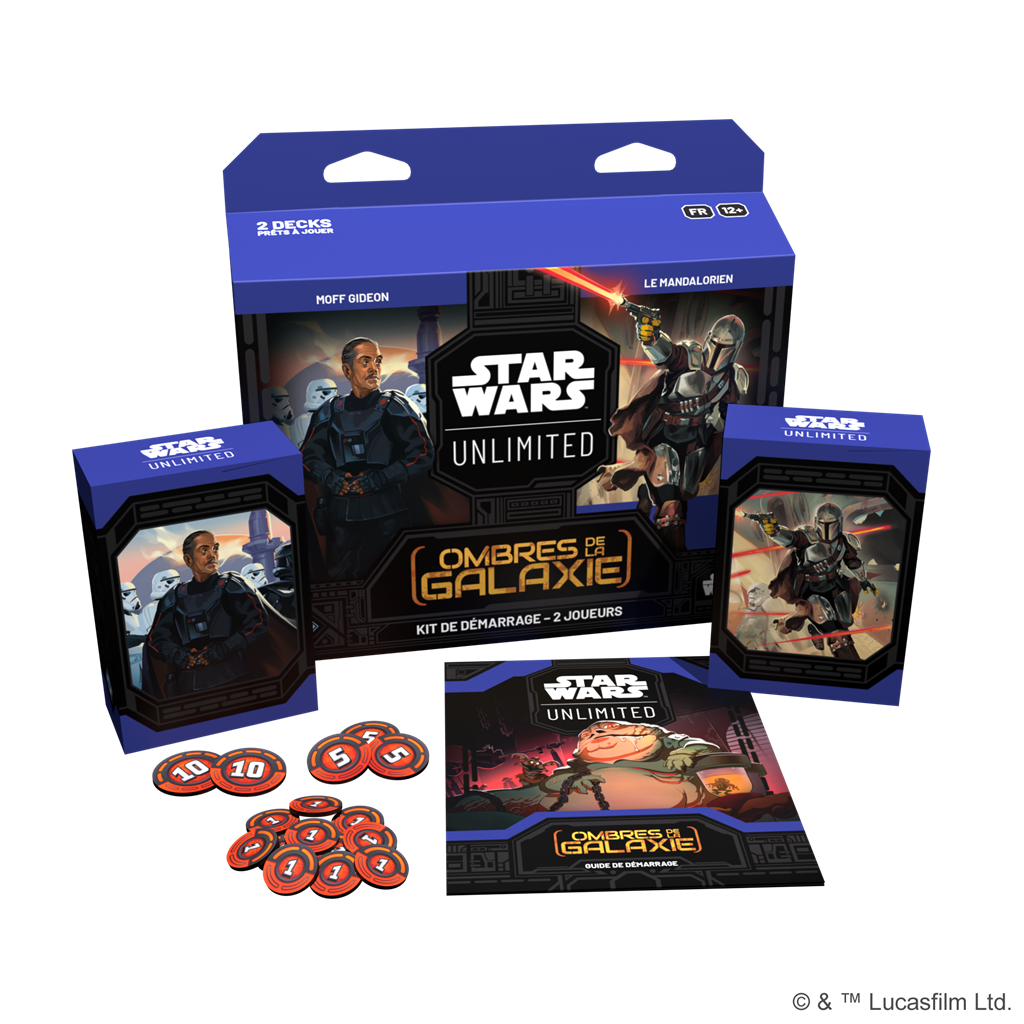 star wars unlimited ombres de la galaxie kit de démarrage