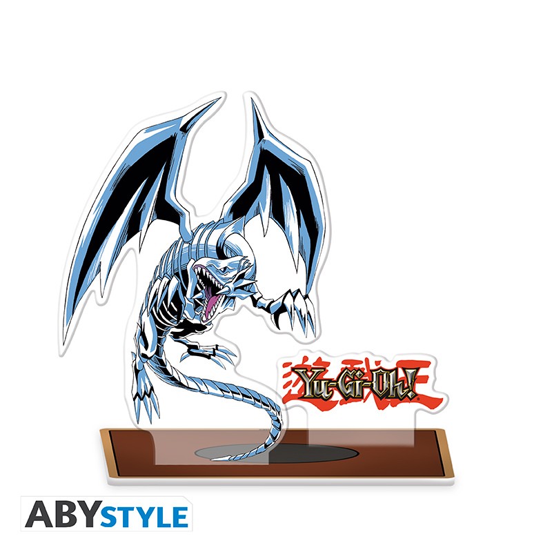 Figurine Acrylique Dragon Blanc aux Yeux Bleu