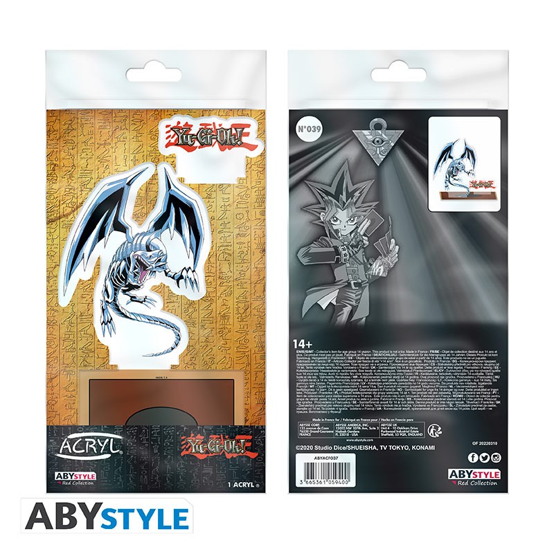 figurine acryl dragon blanc aux yeux bleu 2