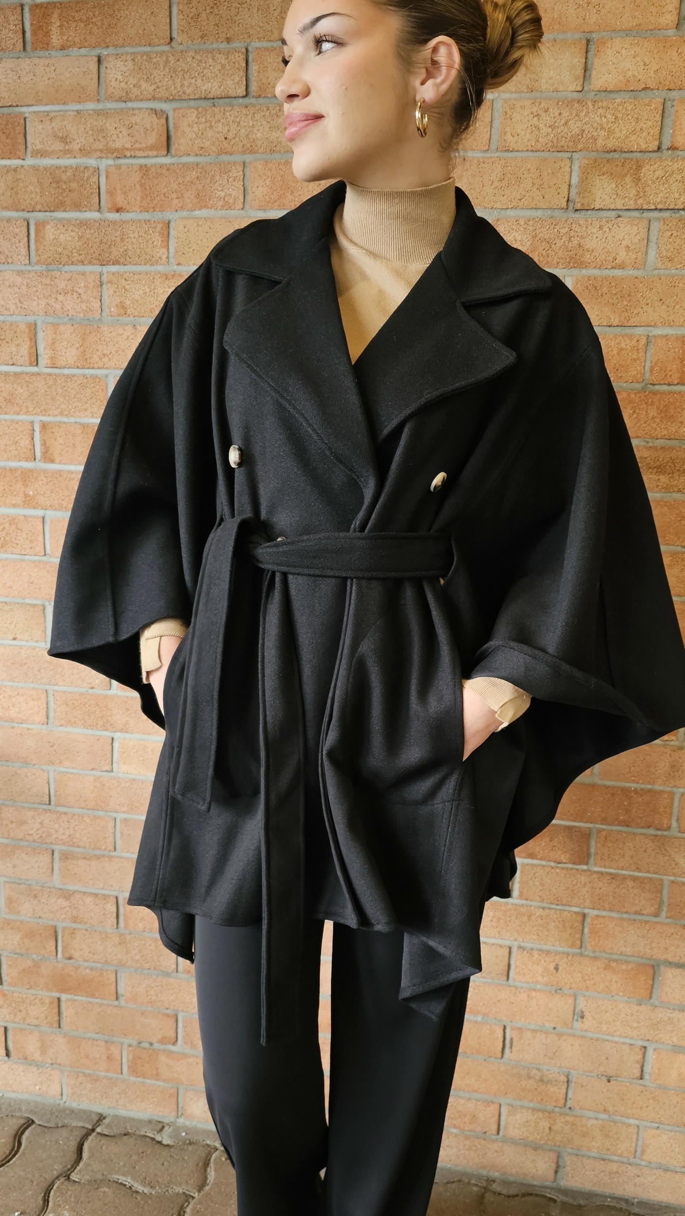 Manteau Cape noir
