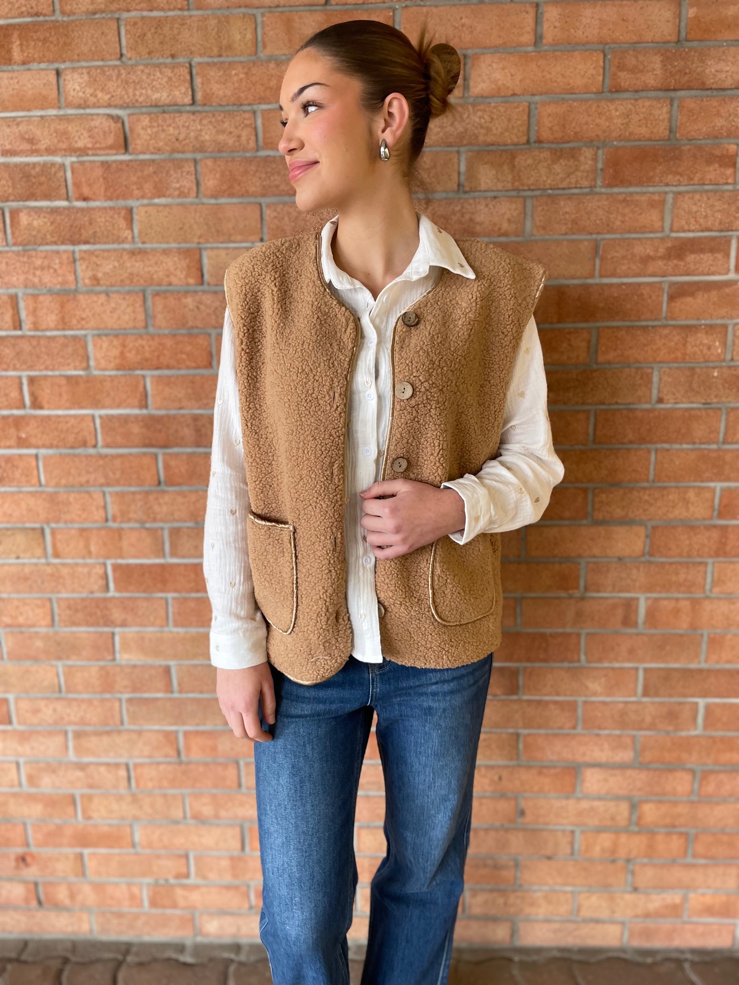 Gilet sans manche Maël camel